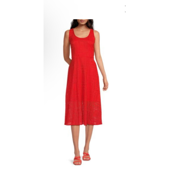 Karl Lagerfeld Dresses & Skirts - Karl Lagerfeld Sleeveless Midi Dress Red